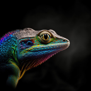 Wunschmotiv Tragetasche - Regenbogen-Reptil oder mit Eigenem Foto
