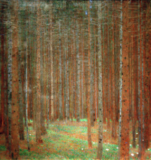 Motiv Tragetasche - Gustav Klimt Tannenwald I oder mit Eigenem Foto