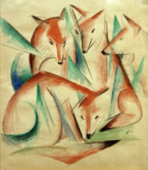 Wunschbild auf Tragetasche - Marc Four Foxes 1913 oder mit Eigenem ...