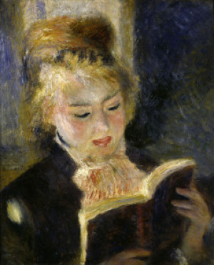 Foto auf Tragetasche - Reading Girl Renoir 1874 76 oder mit Eigenem...