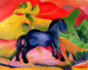 Motiv Tragetasche - Little Blue Horse 1912 oder mit Eigenem Foto
