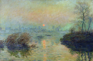 Foto Tragetasche - Sunsettingovertheseineatlavacourtwintereffect188...