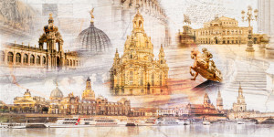 Fotos Türfolie - Dresden Collage oder mit Eigenem Foto