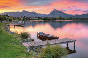 Wunschbild auf Türfolie - Hopfensee Im Ostallgäu oder mit Eigenem F...