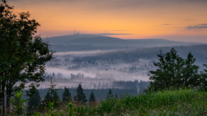 Foto auf Türfolie - Nebel Am Brocken oder mit Eigenem Foto