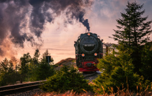 Wunschmotiv Türfolie - Lokomotive Im Harz oder mit Eigenem Foto