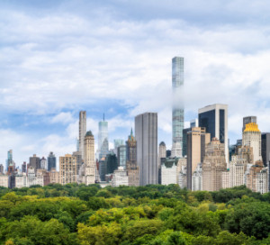 Motiv Türfolie - Hochhäuser Am Central Park In New York City oder m...