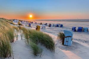 Motiv als Türfolie - Sonnenuntergang Auf Juist oder mit Eigenem Foto