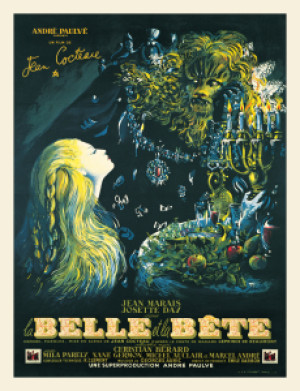 Motiv auf Untersetzer - La Belle Et La Bete - 1946 oder mit Eigenem...