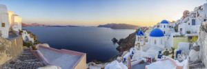 Wunschmotiv auf Untersetzer - Santorini Panorama oder mit Eigenem Foto