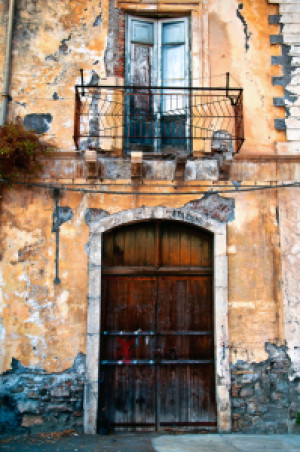 Foto auf Untersetzer - Fassade An Der Ostküste Siziliens In Taormin...