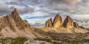 Motiv Untersetzer - Sonnenuntergang Drei Zinnen Südtirol oder mit E...