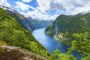 Untersetzer - Geirangerfjord Mit Wasserfall Sieben Schwestern oder ...
