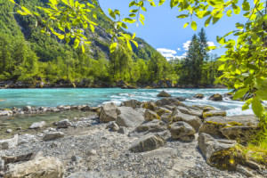 Bilder Untersetzer - Strand Am Fluss - Norwegen oder mit Eigenem Foto