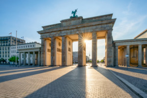 Bild auf Untersetzer - Das Brandenburger Tor In Berlin oder mit Eig...