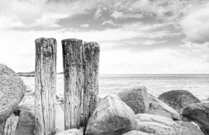 Motiv als Untersetzer - Holz Und Stein Elemente Am Strand oder mit ...