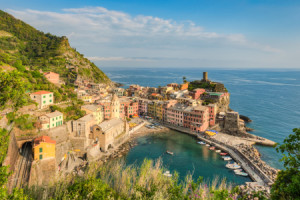 Bild Untersetzer - Abendsonne In Vernazza - Cinque Terre oder mit E...