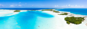 Foto Untersetzer - Blaue Lagune Auf Rangiroa oder mit Eigenem Foto