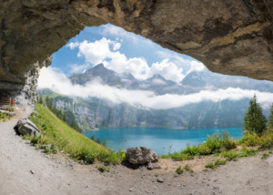 Wunschbild als Untersetzer - Felsenpfad Am Oeschinensee Schweizer A...
