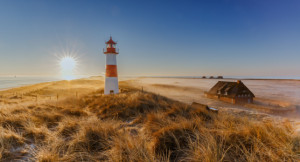 Foto Untersetzer - Sylter Leuchtturm In Den Dünen oder mit Eigenem ...