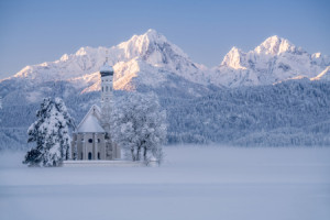 Wunschbild Untersetzer - Sankt Coloman Im Winter oder mit Eigenem Foto