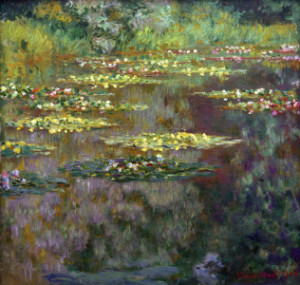Wunschbild als Untersetzer - C Monet Waterlilies 1904 oder mit Eige...