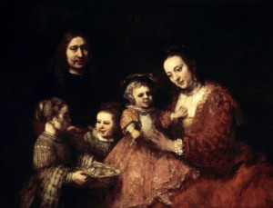 Wunschmotiv Untersetzer - Rembrandt Family Portrait 1668 oder mit E...