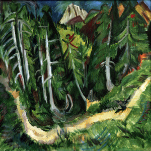 Wunschmotiv als Untersetzer - E L Kirchner Waldschlucht Stafel oder...