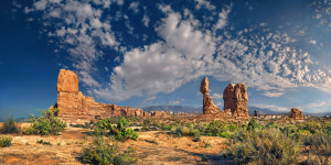 Wunschmotiv als Untersetzer - Balanced Rock - Arches Np oder mit Ei...