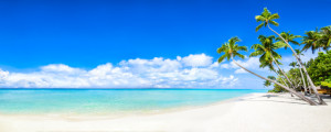 Foto Untersetzer - Strand Panorama Mit Türkisblauem Meer oder mit E...
