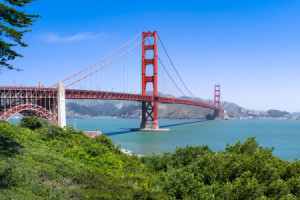 Motiv Untersetzer - Golden Gate Bridge Im Sommer oder mit Eigenem Foto