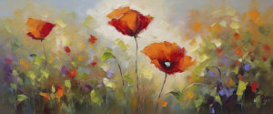 Motiv auf Untersetzer - Simply Mohn Ki oder mit Eigenem Foto