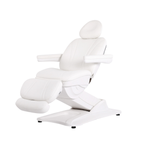 Cadeirão elétrico de estética Gir: quatro motores, função Antigravity, seis memórias e estofado PU branco