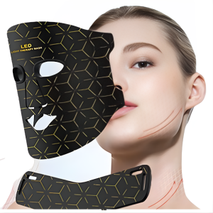 Máscara Facial e Pescoço de Fotobiomodulación: Terapia LED Luz Vermelha e Infravermelha para Rejuvenecimiento