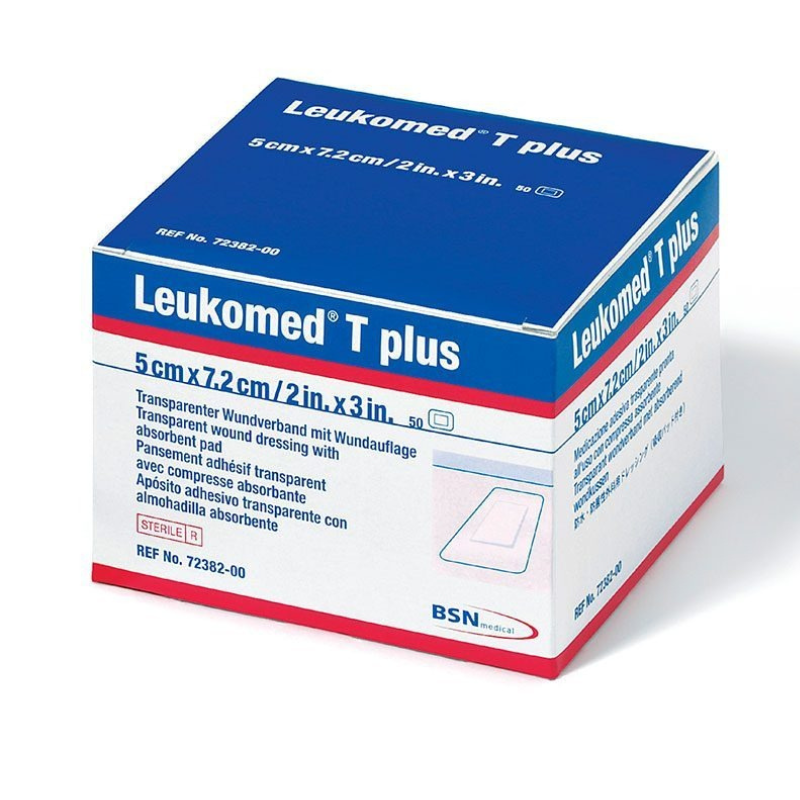 Apósito estéril Leukomed T Plus 5x7,2cm. Caixa de 50 unidades
