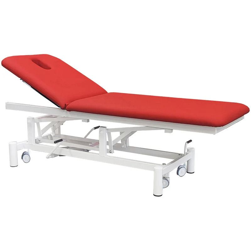 Marquesa hidráulica Kinefis Quality Strong: estrutura reforçada de dois corpos, regulação de altura e respaldo regulable 190 x 70 cm (perle cor) -