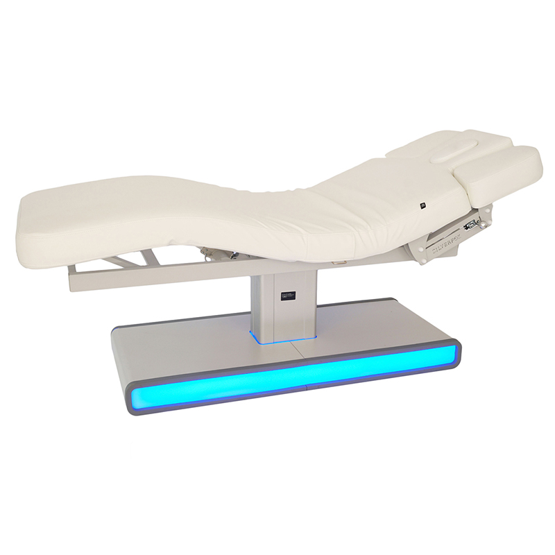 Marquesa de SPA e estética Nush: Elétrica de três motores e iluminação LED de cores intercambiáveis na base
