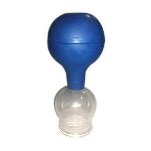 Ventosa com Pêra de Borracha Individual Cristal (tamanhos disponíveis)