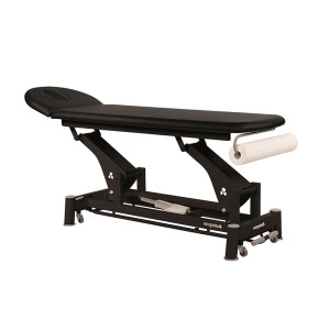 Marquesa elétrica técnica Ecopostural: dois corpos com estrutura de biela preta e cabeça T10 (62 x 207 cm)