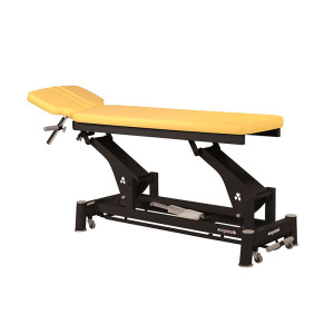 Marquesa elétrica técnica Ecopostural: dois corpos com estrutura de biela preta e cabeça T05 (50 x 188 cm)