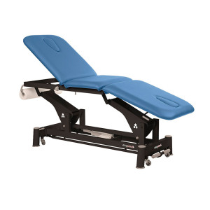 Marquesa elétrica Ecopostural: três corpos com estrutura de biela preta e cabeça T13 (62 x 198 cm)