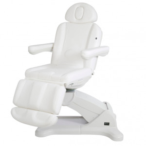 Cadeirão marquesa de estética de alta gama Tempo: Elétrico com três motores para controlar a altura e inclinação do respaldo e cadeirão rotatório de