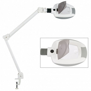 Candeeiro lupa LED de luz fria Ampli com três acréscimos (baseie fixação por mordaza)