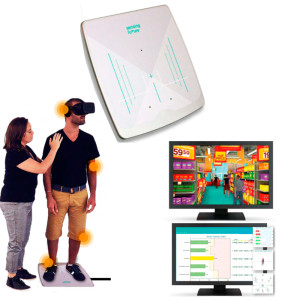 PhysioSensing Vestibular: Plataforma de força V Vertigo e software de equilíbrio para a reeducación vestibular