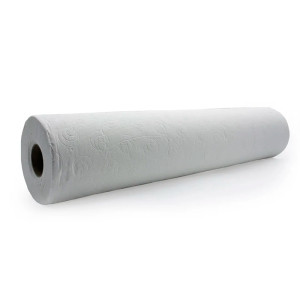 Rolo de papel para marquesa (50m): micro-colado - massa - duas capas com precorte (uma unidade / seis unidades)