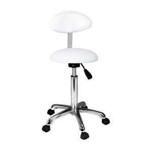 Banco com respaldo Practi Plus: Base com cinco rodas, desenho ergonómico e altura regulable com pistão de gás