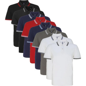 Asquith & Fox Aq011 Poloshirts Heather Grey / Black S