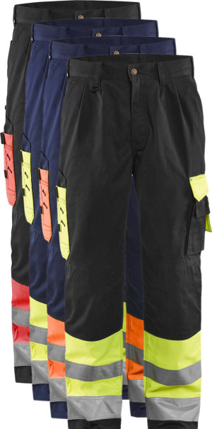 Blåklåder Blåkläder 1584 High Vis Buks / High Vis Arbejdsbuks - C154 - High Vis Rød/sort