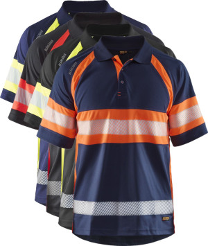 Blåklåder Blåkläder 3338 High Vis Uv Poloshirt / High Vis Uv Poloshirt - M - Marineblå/high Vis Gul