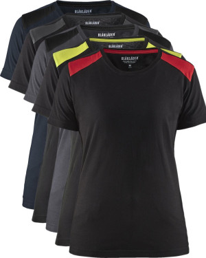 Blåklåder Blåkläder 3479 Dame T-Shirt / Dame T-Shirt - Xs - Sort/high Vis Gul